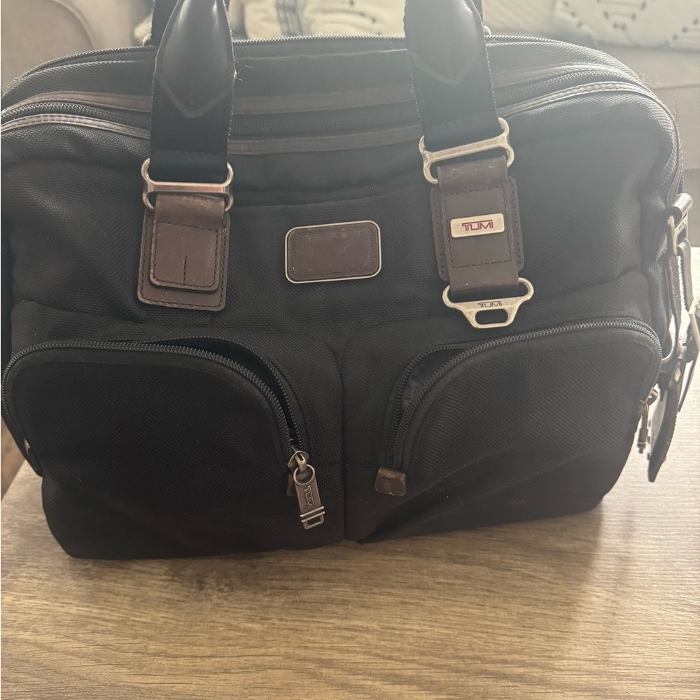 Tumi Black Briefcase with Durable Construction